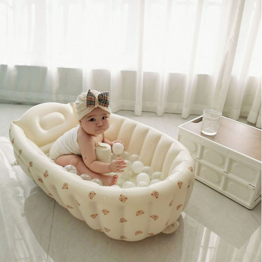 Comfortable Inflatable Baby Tub – Foldable, for Sitting and Lying
