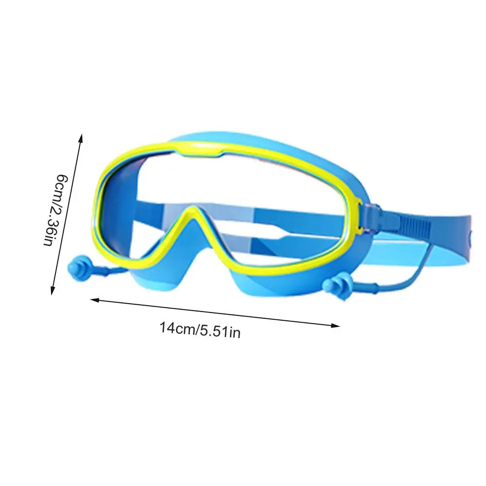 Kids Swim Goggles Continuous Swimming Glasses Anti-Fog Kids Goggles No Leakage Swim Glasses for More Than 3 Years Old Teens