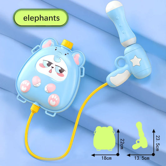 Children Backpack Water Gun Toys Summer Water Gun Outdoor Beach Water Gun Toys Parent-Child Interaction Fight Water Gun Toy Gift