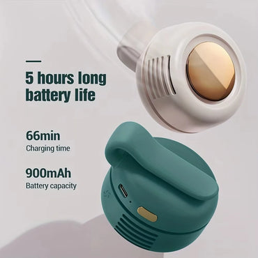 Portable Fan Mini Handheld Rechargeable Bladeless Electric Fan Clip Waist Fan Suitable for Outdoor Ventilation Desktop Small Fan
