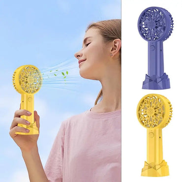 Handheld Mini Fan USB Rechargeable Small Pocket Fan USB Rechargeable Portable Hand Fan Personal Desk Fan Powerful Eyelash Fan