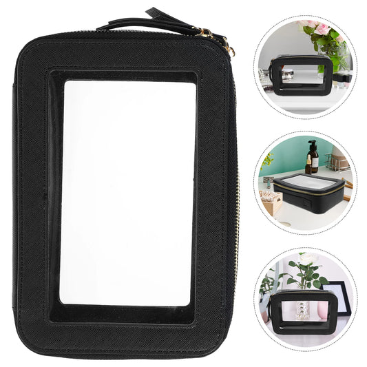 Travel Makeup Bag Clear Storage Pouch Reinforced Seams Leak Proof PVC Transparent Zipper Toiletries Organizer For Women