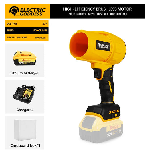 For Dewalt 20v Battery Brushless Turbo Blower Air Gun Cordless Blower Battery Set Dust Blowing Tool Clean Computer Clean Car