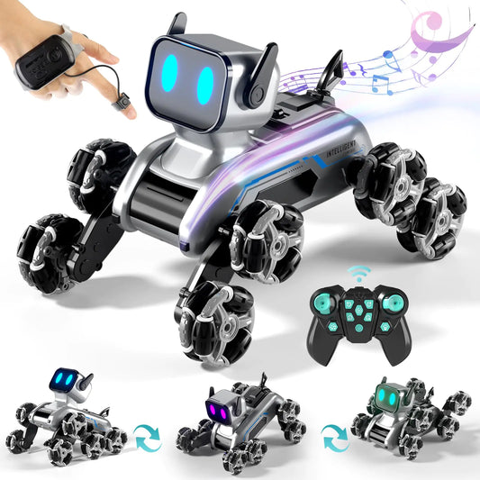 BLF FUN Remote Control Robot Boys Toys 6-8 8WD Gesture Sensing Stunt Rc Robot Dog for Kid Boys 8-12 RC Car Robot Toys for Boys 5-7Boys Christmas Birthday Gifts 8-12