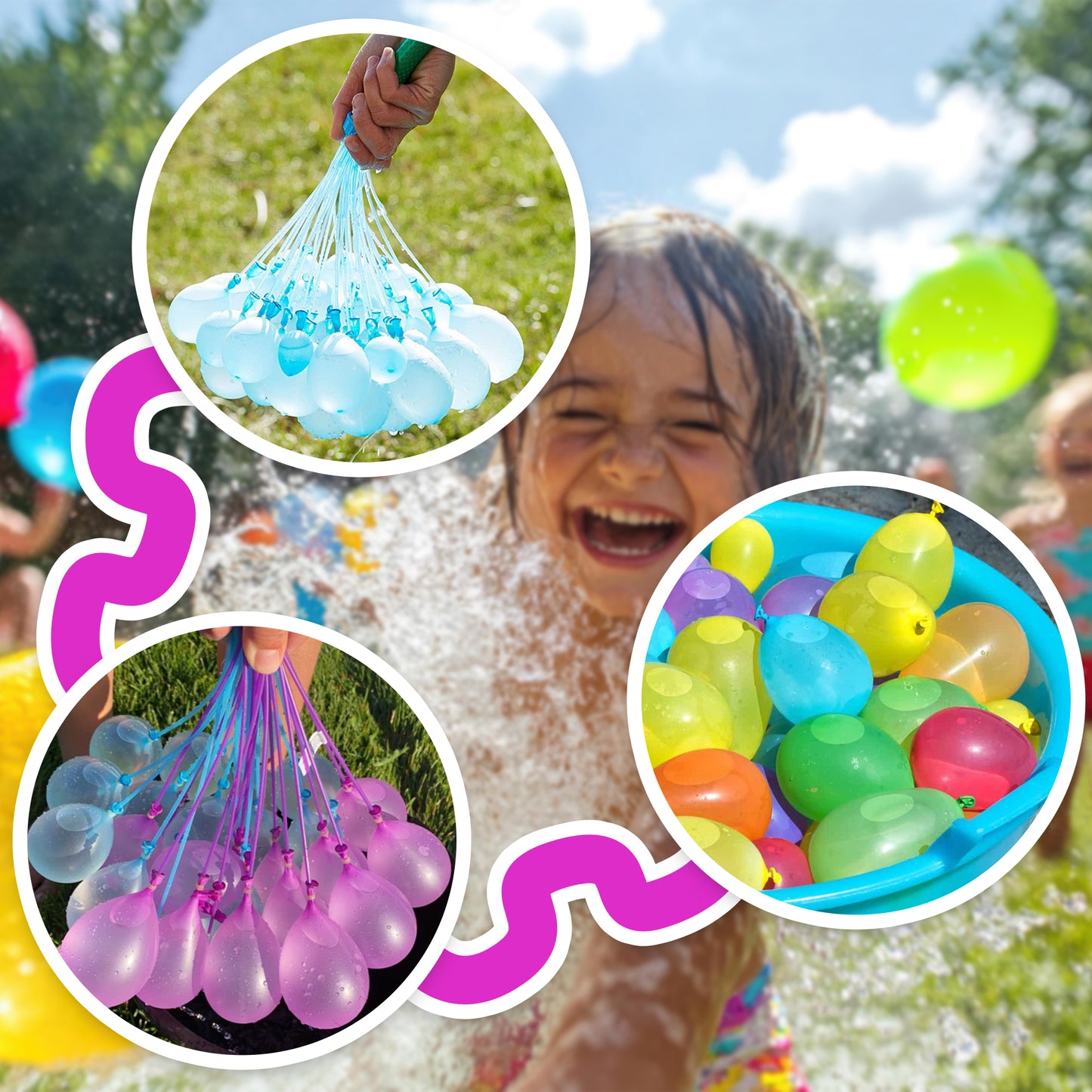 Tsarasi 500+ PCS Self-Sealing Water Balloons – Quick Fill, Eco-Friendly Latex, Vibrant Colors Summer Fun Toys for Kids & Adults – Perfect for Outdoor, Pool, Beach, and Summer Party Games