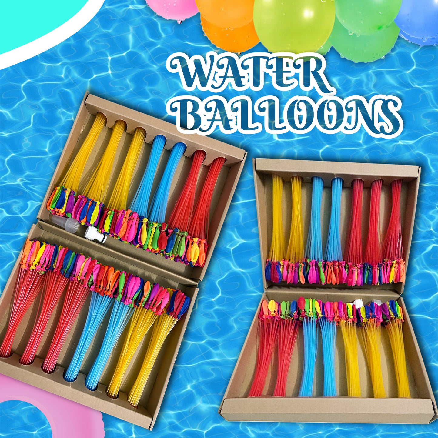 Tsarasi 500+ PCS Self-Sealing Water Balloons – Quick Fill, Eco-Friendly Latex, Vibrant Colors Summer Fun Toys for Kids & Adults – Perfect for Outdoor, Pool, Beach, and Summer Party Games