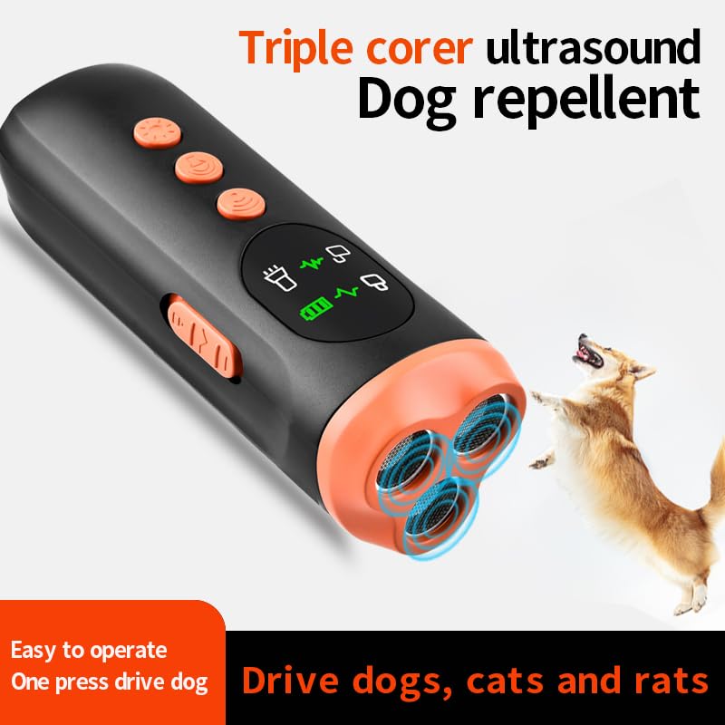 Tsarasi Stop Dog Barking with Ultrasonic Deterrent Safe, Humane, Rechargeable Bark Control Device for Indoor & Outdoor Behavior Correction, Compact & Easy to Use