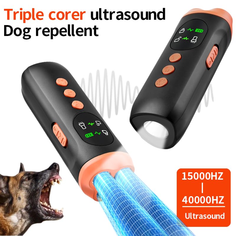 Tsarasi Stop Dog Barking with Ultrasonic Deterrent Safe, Humane, Rechargeable Bark Control Device for Indoor & Outdoor Behavior Correction, Compact & Easy to Use