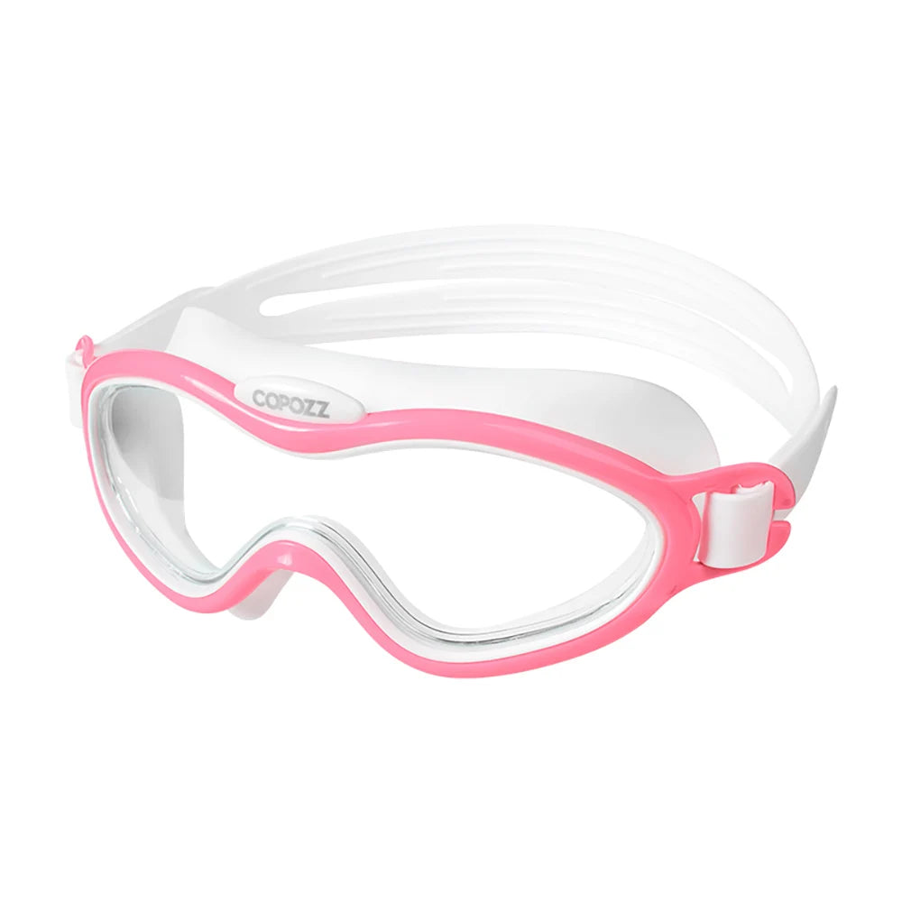 Kids Swim Goggles Anti Fog Waterproof Children Teenagers Big Frame Swimming Eyewear Boy Girl One-piece Swim Glasses