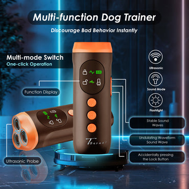 Tsarasi Stop Dog Barking with Ultrasonic Deterrent Safe, Humane, Rechargeable Bark Control Device for Indoor & Outdoor Behavior Correction, Compact & Easy to Use