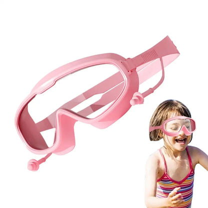Kids Swim Goggles Continuous Swimming Glasses Anti-Fog Kids Goggles No Leakage Swim Glasses for More Than 3 Years Old Teens