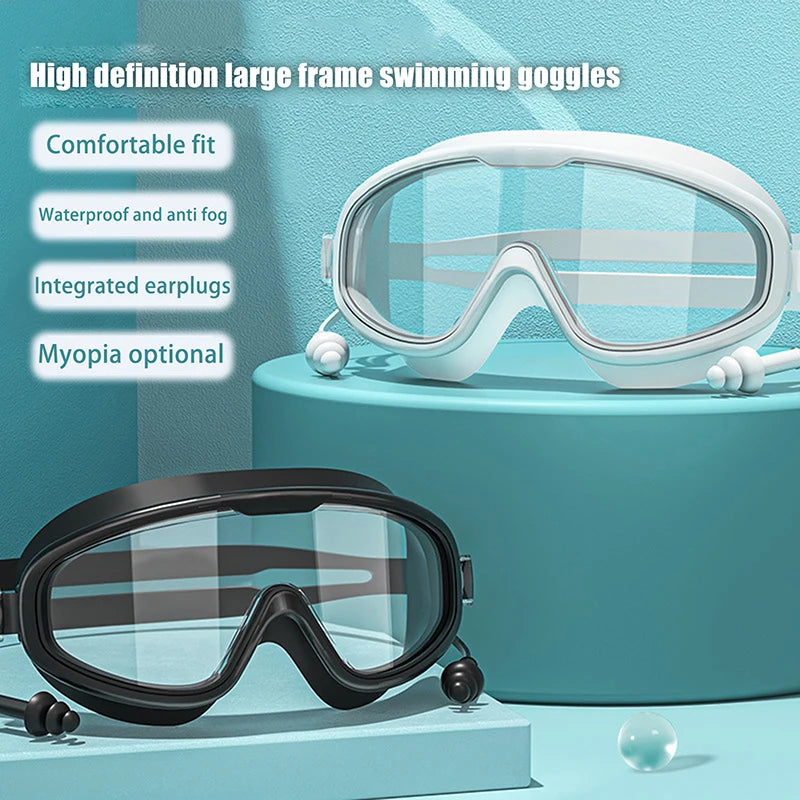 Anti-fog Waterproof Swimming Goggles Quality HD Swimming Equipment Large Frame Swimming Goggles Adult Children Swimming Goggles