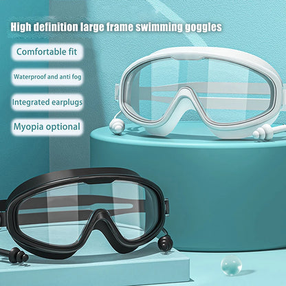 Anti-fog Waterproof Swimming Goggles Quality HD Swimming Equipment Large Frame Swimming Goggles Adult Children Swimming Goggles