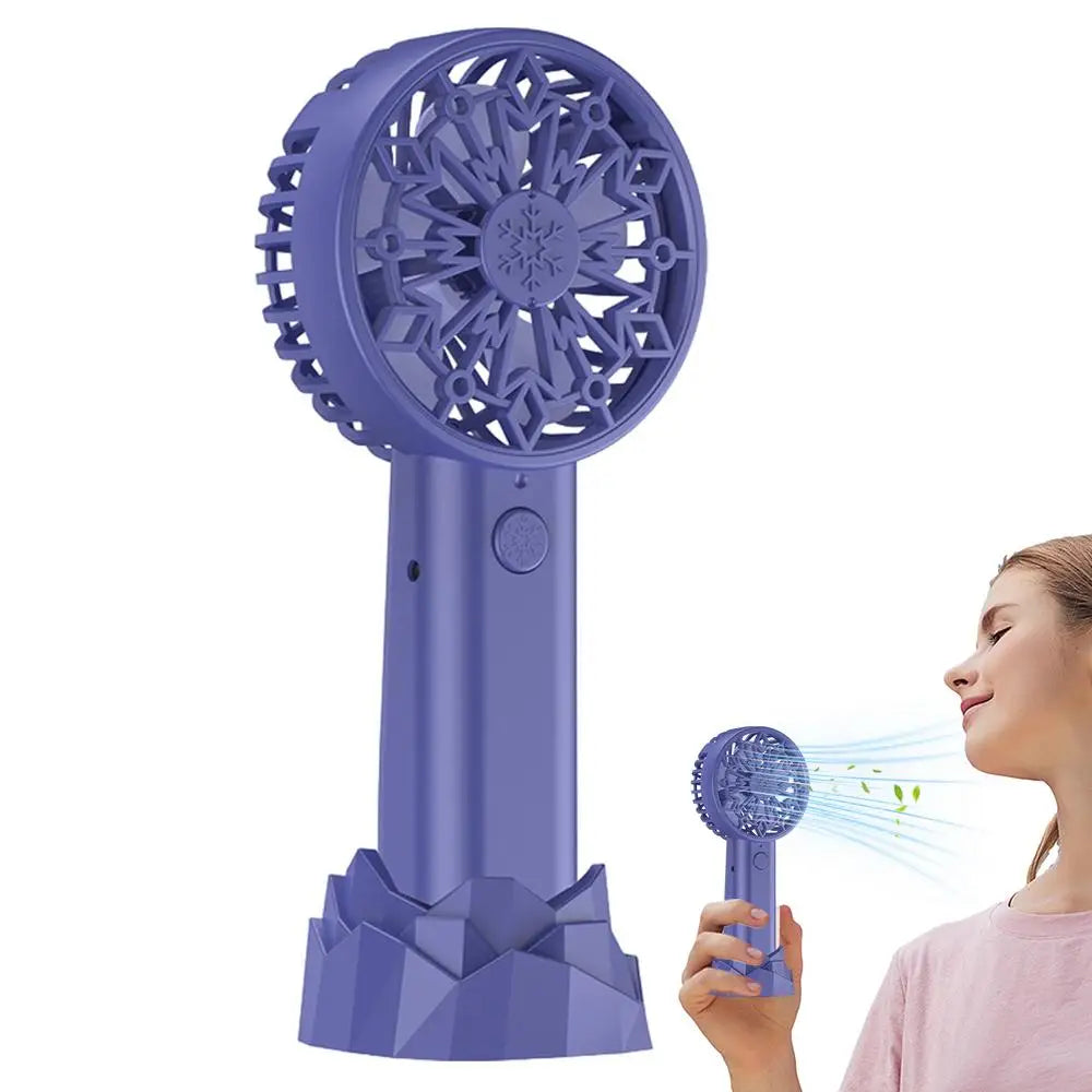 Handheld Mini Fan USB Rechargeable Small Pocket Fan USB Rechargeable Portable Hand Fan Personal Desk Fan Powerful Eyelash Fan