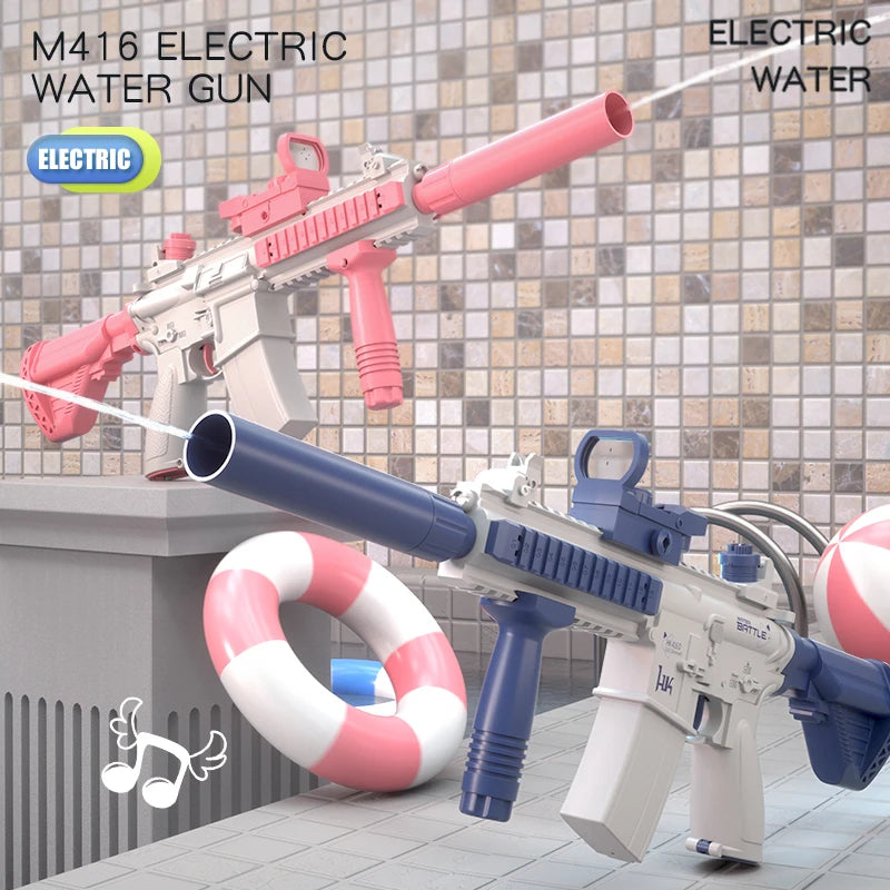 M416 Water Gun Fully Automatic Shooting Toy Summer M416 Water Gun Battle Beach Outdoor Entertainment Children's and Adult Toys