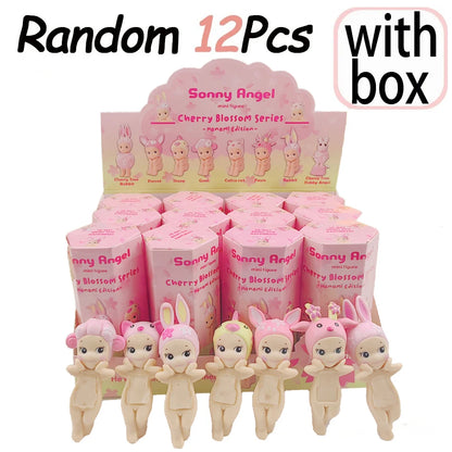 S Angel Cherry Blossom Blind Box standting Sakura Rabbit Surprise Tideplay Toy Doll Handmade Lucky Mascot Gift Mystery Boxes