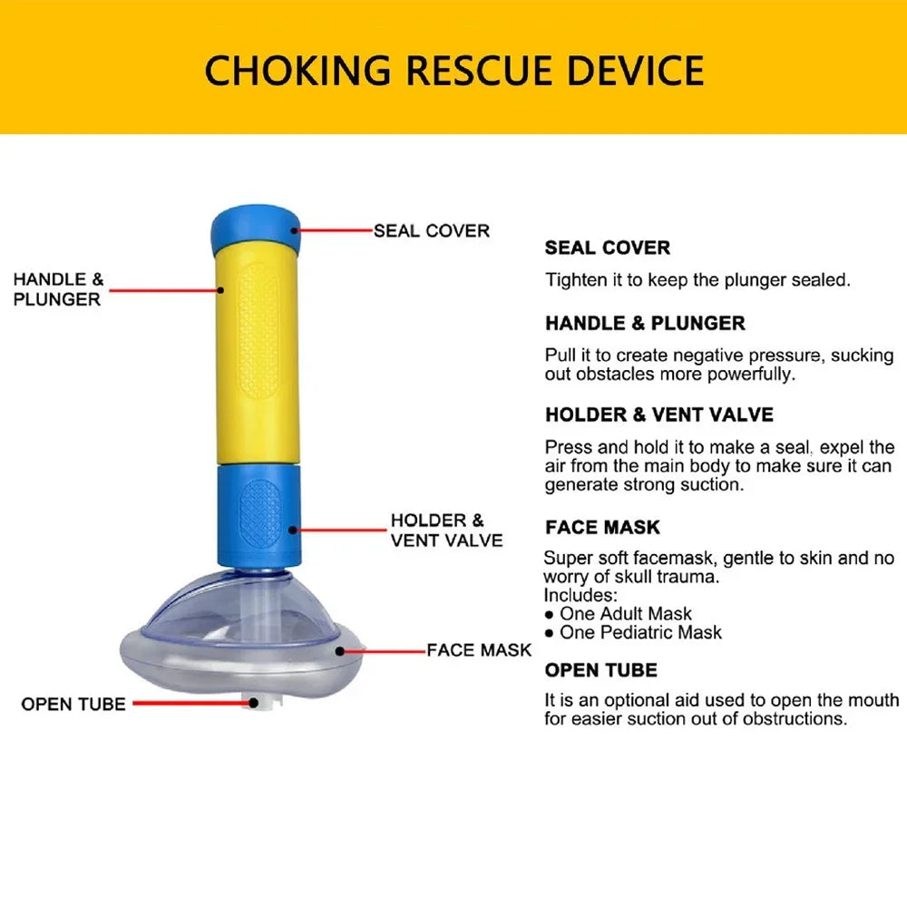 Choking Rescue Device Outdoor Home CPR Choking Emergency Equipment Adult Children Breath Rescue Anti Asphyxia