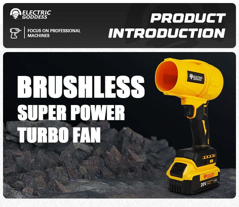 For Dewalt 20v Battery Brushless Turbo Blower Air Gun Cordless Blower Battery Set Dust Blowing Tool Clean Computer Clean Car