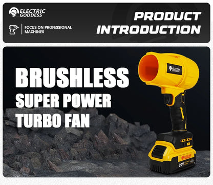For Dewalt 20v Battery Brushless Turbo Blower Air Gun Cordless Blower Battery Set Dust Blowing Tool Clean Computer Clean Car