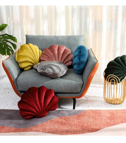 Dutch Velvet Shell Cushion Light Luxury INS Solid Color Pillow for Home Sofa with Skin-friendly and Waist-supporting Design