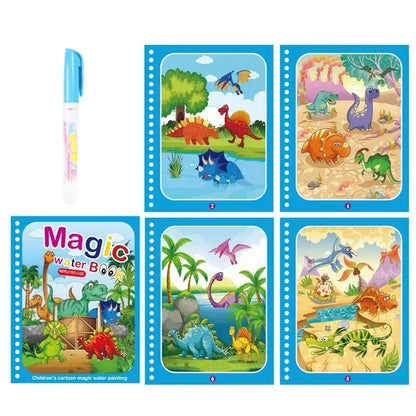 Drawing Coloring Books for Kids Magic Water Book with Pen 2 To 4 Years Old Children Learning  Education Toy Baby Montessori Toys