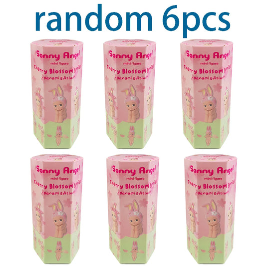 S Angel Cherry Blossom Blind Box standting Sakura Rabbit Surprise Tideplay Toy Doll Handmade Lucky Mascot Gift Mystery Boxes