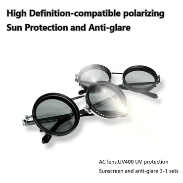 New Summer Manual ND9 Gear Rotating Adjustable Brightness Sunglasses Polarized Sun Protection and UV400 Protection Sunglasses