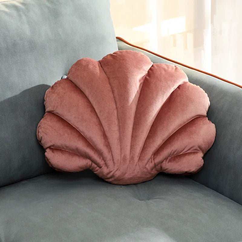 Dutch Velvet Shell Cushion Light Luxury INS Solid Color Pillow for Home Sofa with Skin-friendly and Waist-supporting Design