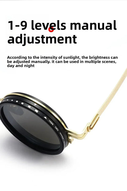 New Summer Manual ND9 Gear Rotating Adjustable Brightness Sunglasses Polarized Sun Protection and UV400 Protection Sunglasses