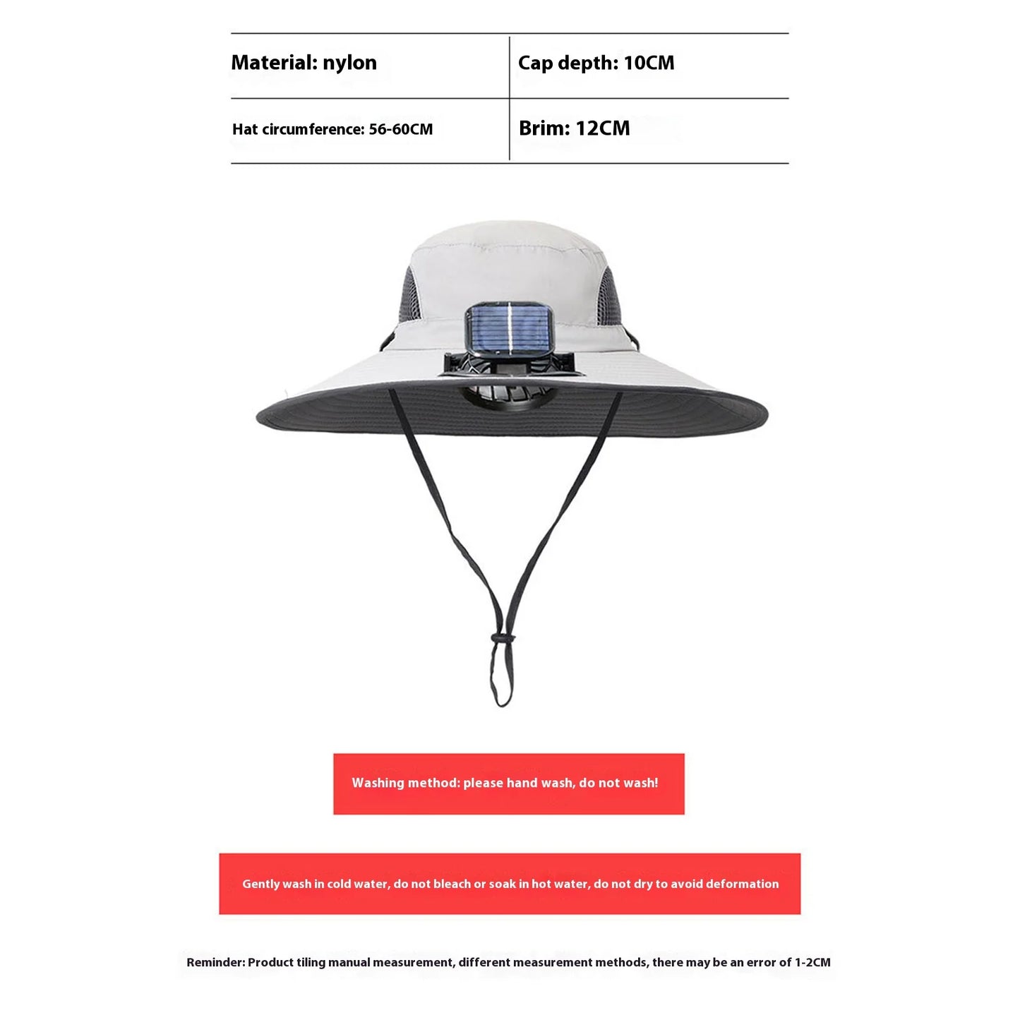 Outdoor Wide Brim Sun Hat With Solar Fan Wide Brim Solar Fan Outdoor Fishing Hat Solar Usb Charging Solar Powered Fan Hat Sport