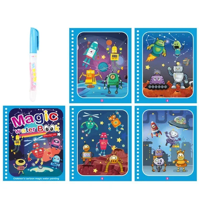 Drawing Coloring Books for Kids Magic Water Book with Pen 2 To 4 Years Old Children Learning  Education Toy Baby Montessori Toys
