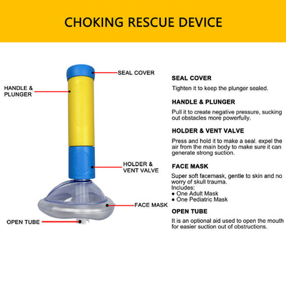 Choking Rescue Device Outdoor Home CPR Choking Emergency Equipment Adult Children Breath Rescue Anti Asphyxia