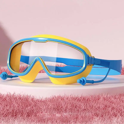 Kids Swim Goggles Continuous Swimming Glasses Anti-Fog Kids Goggles No Leakage Swim Glasses for More Than 3 Years Old Teens