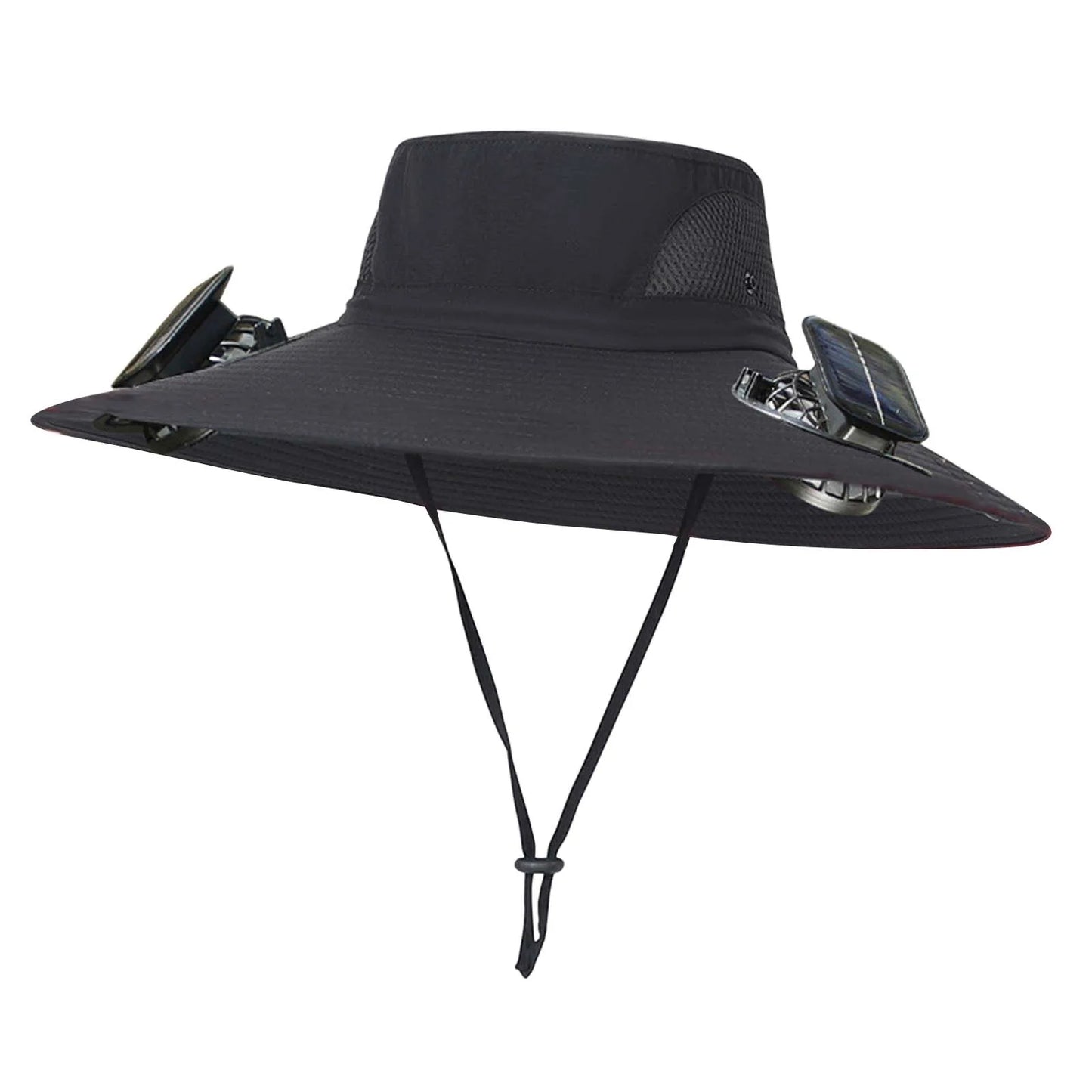 Solar Fan Hat For Men Summer Outdoor Working Fishing Sunshade Fisherman Hat Mens Solar Usb Charging Powered Visors Wide Brim Hat