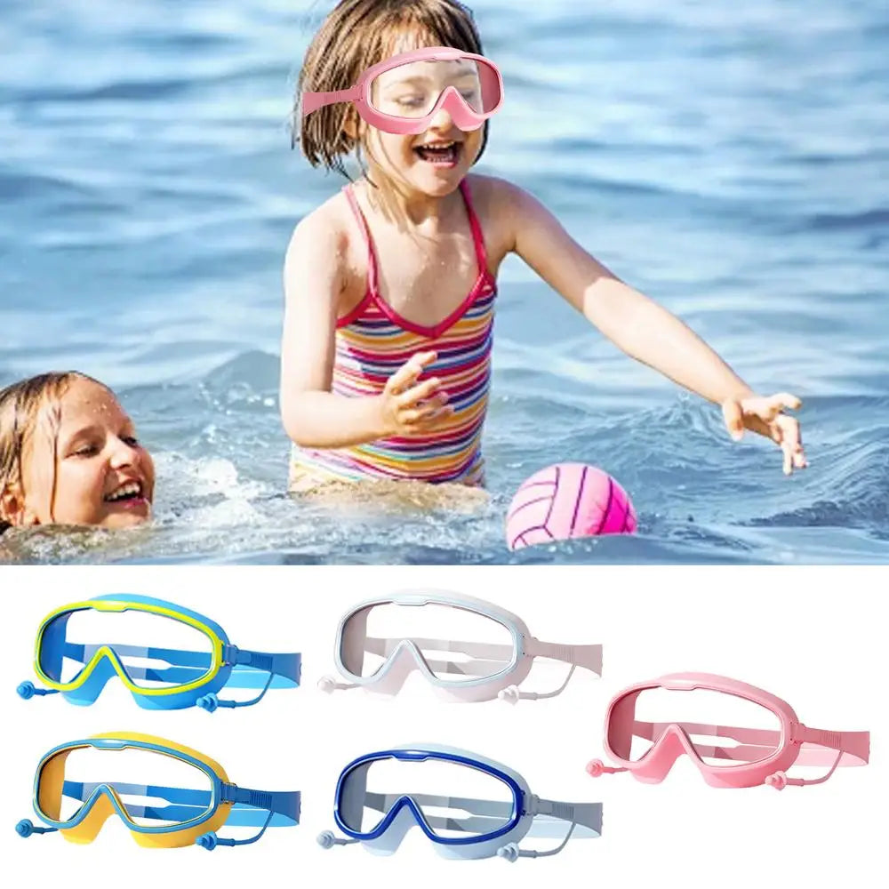 Kids Swim Goggles Continuous Swimming Glasses Anti-Fog Kids Goggles No Leakage Swim Glasses for More Than 3 Years Old Teens
