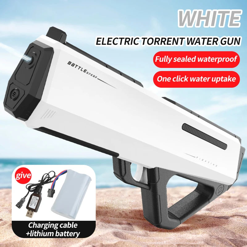Automatic Water High Pressure Electric Water Gun Toys for Kids Summer Outdoor Pool Fight Games Children Water Toys Gift