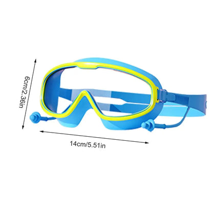 Kids Swim Goggles Continuous Swimming Glasses Anti-Fog Kids Goggles No Leakage Swim Glasses for More Than 3 Years Old Teens