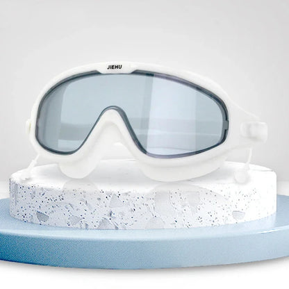 Adult male and female professional swimming goggles with nose clip earplugs plating waterproof anti-fog myopia goggles