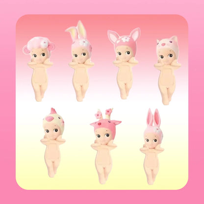 S Angel Cherry Blossom Blind Box standting Sakura Rabbit Surprise Tideplay Toy Doll Handmade Lucky Mascot Gift Mystery Boxes