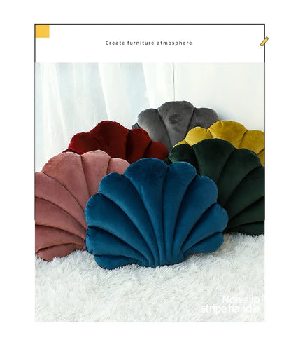 Dutch Velvet Shell Cushion Light Luxury INS Solid Color Pillow for Home Sofa with Skin-friendly and Waist-supporting Design