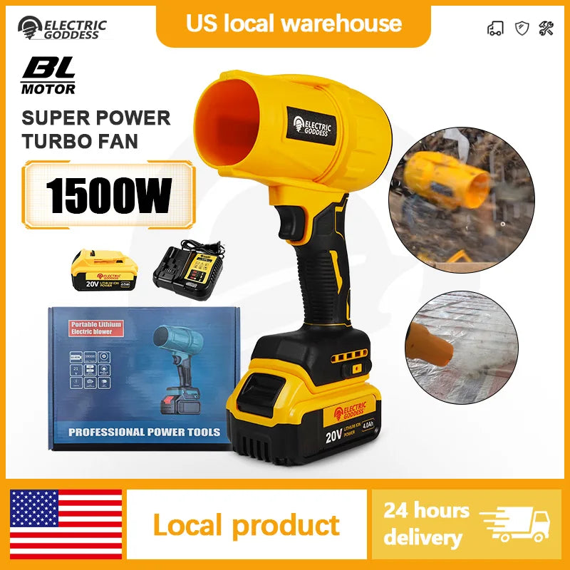 For Dewalt 20v Battery Brushless Turbo Blower Air Gun Cordless Blower Battery Set Dust Blowing Tool Clean Computer Clean Car