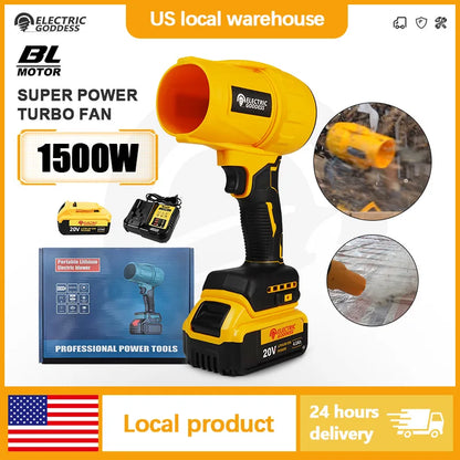 For Dewalt 20v Battery Brushless Turbo Blower Air Gun Cordless Blower Battery Set Dust Blowing Tool Clean Computer Clean Car