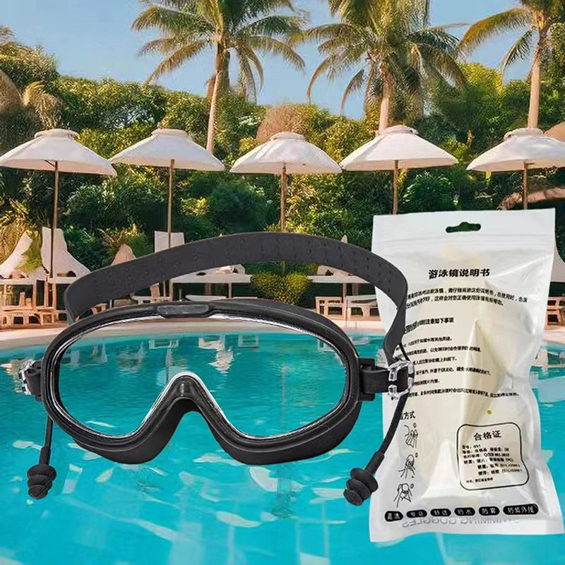 Anti-fog Waterproof Swimming Goggles Quality HD Swimming Equipment Large Frame Swimming Goggles Adult Children Swimming Goggles