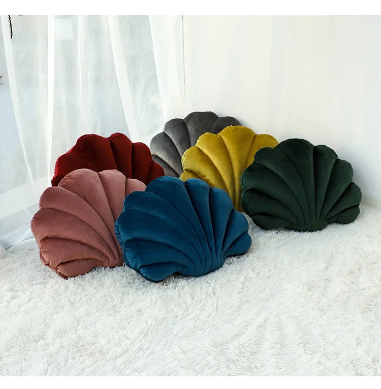 Dutch Velvet Shell Cushion Light Luxury INS Solid Color Pillow for Home Sofa with Skin-friendly and Waist-supporting Design