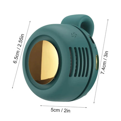 Portable Fan Mini Handheld Rechargeable Bladeless Electric Fan Clip Waist Fan Suitable for Outdoor Ventilation Desktop Small Fan