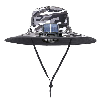 Outdoor Wide Brim Sun Hat With Solar Fan Wide Brim Solar Fan Outdoor Fishing Hat Solar Usb Charging Solar Powered Fan Hat Sport