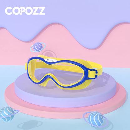 Kids Swim Goggles Anti Fog Waterproof Children Teenagers Big Frame Swimming Eyewear Boy Girl One-piece Swim Glasses