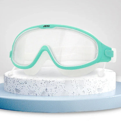 Adult male and female professional swimming goggles with nose clip earplugs plating waterproof anti-fog myopia goggles