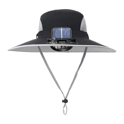 Outdoor Wide Brim Sun Hat With Solar Fan Wide Brim Solar Fan Outdoor Fishing Hat Solar Usb Charging Solar Powered Fan Hat Sport
