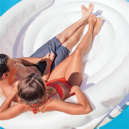 Portable Inflatable Pool Floating Lounge Island With Tent beach shade sun shelter Water Floats Square Shape Pool Inflatable Bed